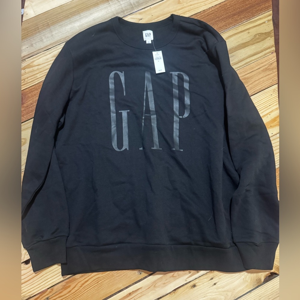 GAP Men’s Black Crewneck with Tonal Logo